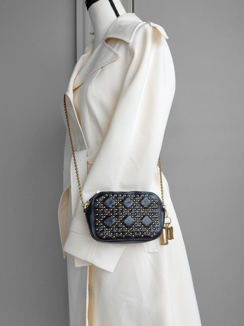 Dior Studded Leather Cannage Small Crossbody - Picture 3 of 17